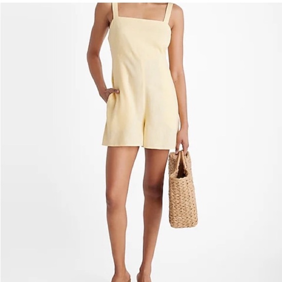 NWOT Express Linen Romper - Picture 1 of 4